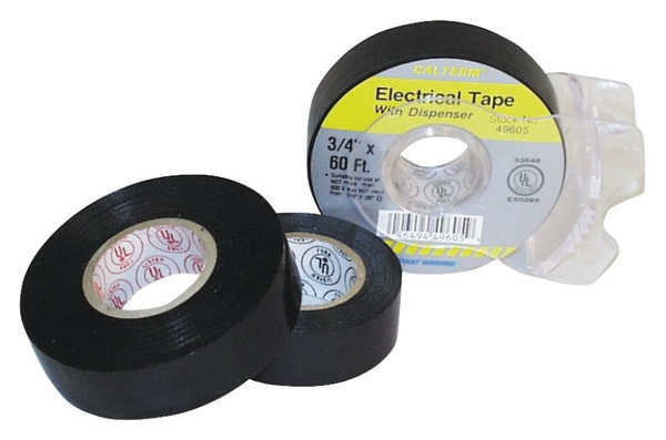 CALTERM 49305 Electrical Tape, 30 ft L, Black [SKU: ORG1774090]
