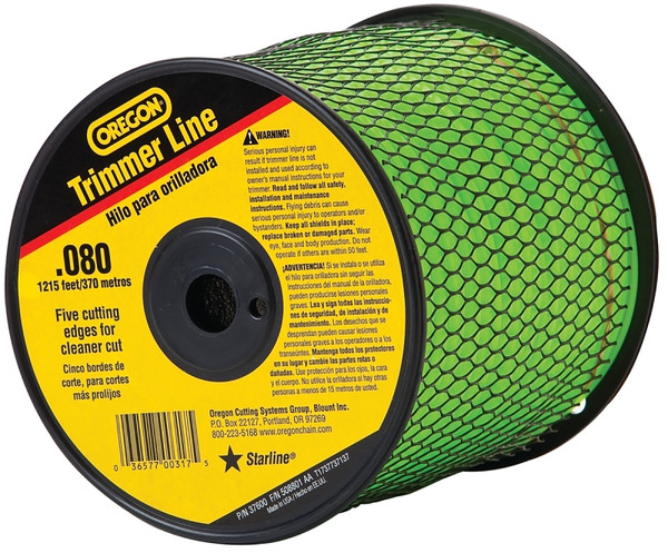 Oregon 619775/37600 Trimmer Line, 0.08 in Dia, 1215 ft L, Co-Polymer [SKU: ORG6961874]
