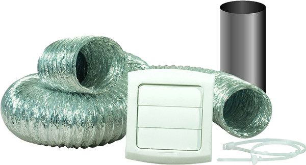 DUNDAS JAFINE ProVent TD48PVKZW Dryer Vent Kit, Polypropylene, White, 12-Piece [SKU: ORG0197954]