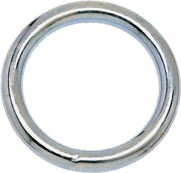 Campbell T7665001 Welded Ring, 200 lb Working Load, 2 in ID Dia Ring, #7B Chain, Steel, Nickel-Plated [SKU: ORG1497791]