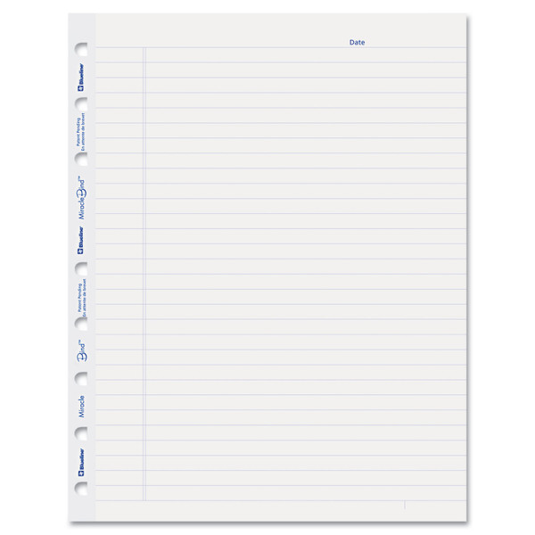 MiracleBind Ruled Paper Refill Sheets for all MiracleBind Notebooks and Planners, 9.25 x 7.25, White/Blue Sheets, Undated [SKU: REDAFR9050R]