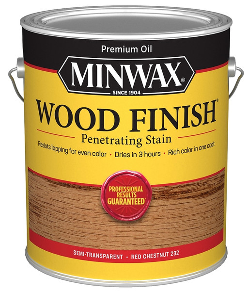 Minwax Wood Finish 710890000 Wood Stain, Red Chestnut, Liquid, 1 gal, Can [SKU: ORG2745891]