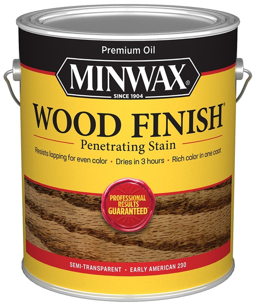 Minwax Wood Finish 710780000 Wood Stain, Early American, Liquid, 1 gal, Can [SKU: ORG4579892]
