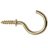OOK 50356 Mug Hook, 1-1/4 in L, Brass [SKU: ORG5405071]