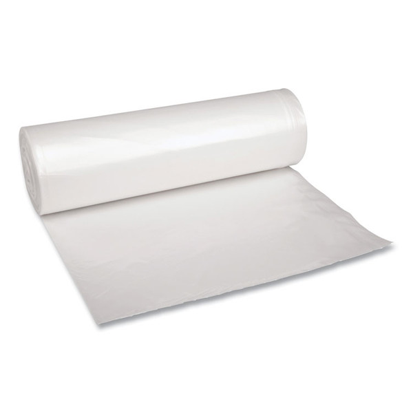 Low Density Repro Can Liners, 45 gal, 1.4 mil, 40" x 46", Clear, 10 Bags/Roll, 10 Rolls/Carton [SKU: BWK535]