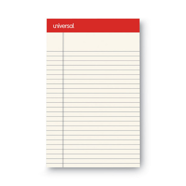 Colored Perforated Ruled Writing Pads, Narrow Rule, 50 Ivory 5 x 8 Sheets, Dozen [SKU: UNV35852]