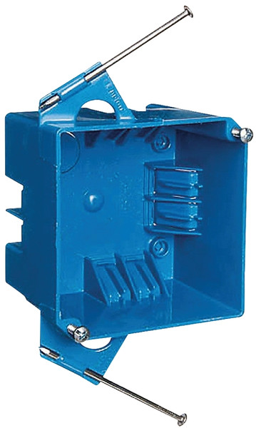 Carlon B432A-UPC Outlet Box, 4 -Gang, Thermoplastic, Blue, Captive Nail Mounting [SKU: ORG6270599]