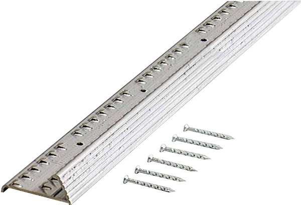 M-D 78055 Fluted Carpet Gripper, 36 in L, 1-3/8 in W, Aluminum, Silver [SKU: ORG6886667]