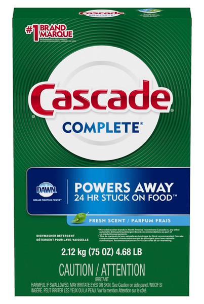 Cascade 33836 Dishwasher Detergent, 75 oz, Powder, Scented, White [SKU: ORG2486132]