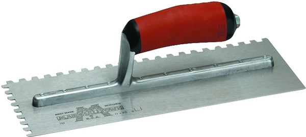 Marshalltown 702SD Trowel, 11 in L, 4-1/2 in W, Square Notch, Curved Handle [SKU: ORG0037911]