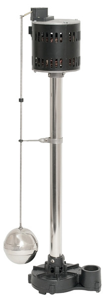 SUPERIOR PUMP 92551 Sump Pump, 1-Phase, 3.06 A, 120 V, 0.5 hp, 1-1/2 in Outlet, 60 gpm, Iron/Stainless Steel [SKU: ORG3644465]
