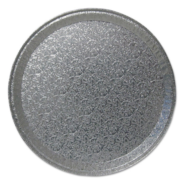 Aluminum Cater Trays, Flat Tray, 16" Diameter x 0.81"h, Silver, 50/Carton [SKU: DPK16FT]