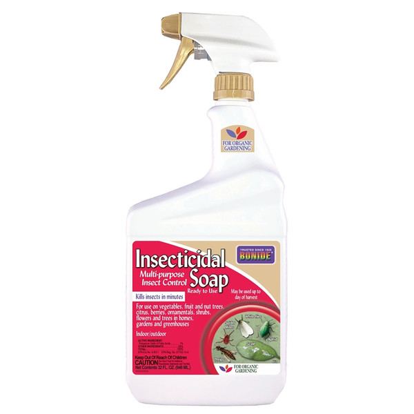 Bonide 652 Insecticidal Soap, Liquid, Spray Application, 1 qt Bottle [SKU: ORG0594671]