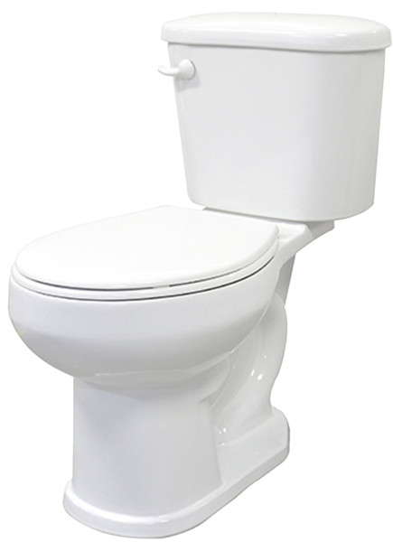 CATO J0052013120 Toilet, Round Bowl, 1.6 gpf Flush, 15 in H Rim, White [SKU: ORG1985118]