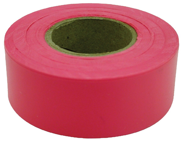 CH Hanson 17002 Flagging Tape, 150 ft L, 1-3/16 in W, Fluorescent Red, PVC [SKU: ORG5499439]