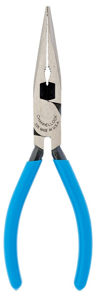 CHANNELLOCK 326 Nose Plier, 6.1 in OAL, 1-5/32 in Jaw Opening, Blue Handle, Ergonomic Handle, 3/4 in W Jaw [SKU: ORG6217129]