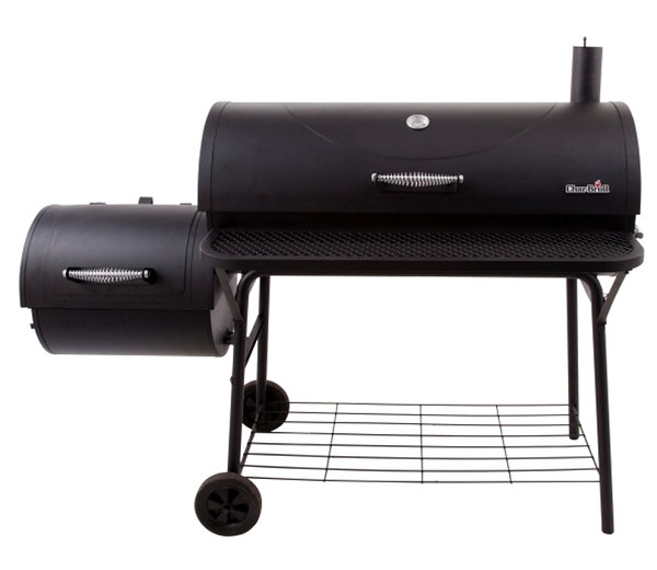 Char-Broil 21201571 Deluxe Offset Charcoal Smoker Grill, 3 -Grate, 925 sq-in Primary Cooking Surface, Black, Steel Body [SKU: ORG3662145]