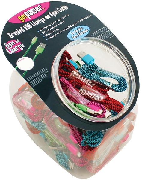 GetPower CWP-USBBOWL-BRM USB Charging and Sync Cable, 3 ft L [SKU: ORG8868564]