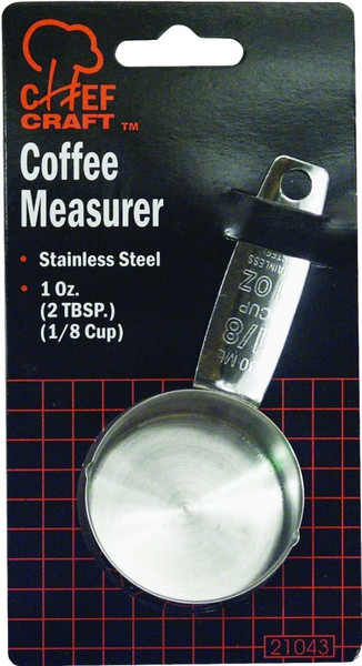 CHEF CRAFT 21043 Coffee Measure, 1 oz Capacity, Metric Graduation, Stainless Steel, Silver [SKU: ORG1932128]