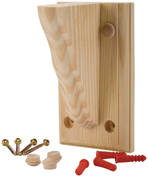 Waddell 1351 Shelf Bracket, Pine, Natural [SKU: ORG6767727]