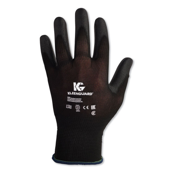 G40 Polyurethane Coated Gloves, 220 mm Length, Small, Black, 60 Pairs [SKU: KCC13837]