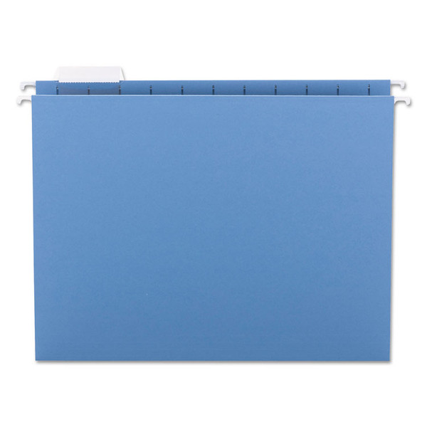Colored Hanging File Folders with 1/5 Cut Tabs, Letter Size, 1/5-Cut Tabs, Blue, 25/Box [SKU: SMD64060]