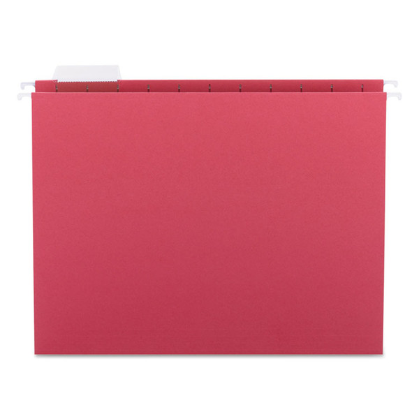 Colored Hanging File Folders with 1/5 Cut Tabs, Letter Size, 1/5-Cut Tabs, Red, 25/Box [SKU: SMD64067]