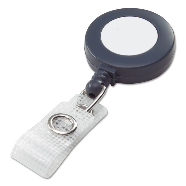 Badgemates Plastic Retractable Name Badge Reel, 3 ft Extension, Gray, 25/Box [SKU: GBC50573]
