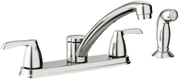 Moen Adler Series 87046 Kitchen Faucet, 1.5 gpm, 2-Faucet Handle, Stainless Steel, Chrome Plated, Deck Mounting [SKU: ORG9962705]