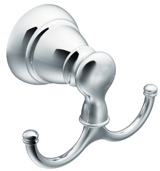 Moen Banbury Series Y2603CH Robe Hook, 2-Hook, Zamac, Chrome, Surface Mounting [SKU: ORG1777606]
