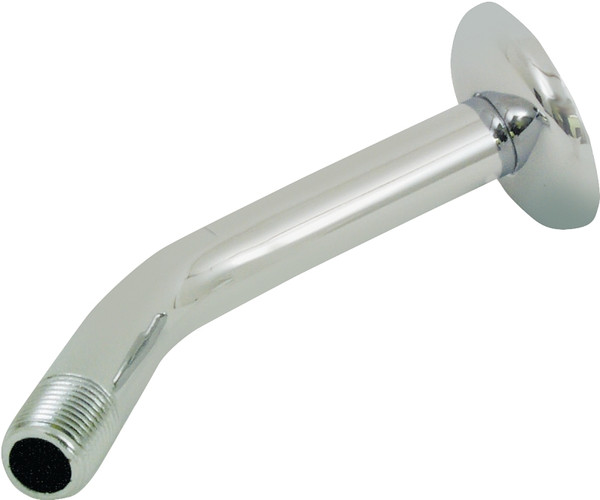 Boston Harbor B1140CP Shower Arm with Flange, 1/2-14 NPT in Connection, Threaded, 7 in L, Plastic [SKU: ORG6001200]