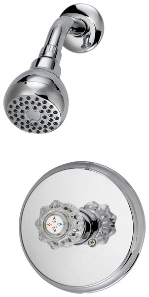 Boston Harbor GU-F1010207CP Shower Faucet, 1.75 gpm, 2.75 in Showerhead, Metal/Plastic, Round Showerhead, Knob Handle [SKU: ORG1598549]