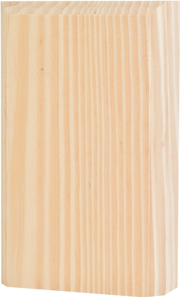 Waddell BTB35OAK Trim Block Moulding, 6 in L, 3-3/4 in W, 1 in Thick, Oak Wood [SKU: ORG8801698]