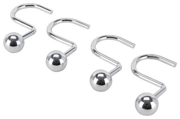 Simple Spaces SD-CBH-CH Ball Shower Curtin Hook, 1-1/16 in Opening, Steel, Chrome, 1-3/4 in W, 2-7/8 in H [SKU: ORG0372854]