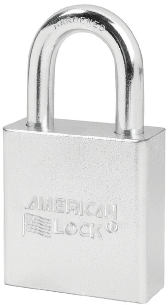 American Lock A5200D Padlock, Keyed Different Key, Open Shackle, 5/16 in Dia Shackle, 1-1/8 in H Shackle, Steel Body [SKU: ORG4376356]