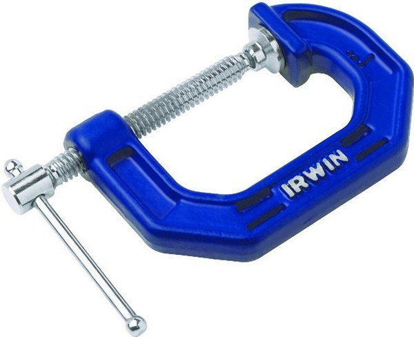 IRWIN 225103ZR C-Clamp, 3 in Max Opening Size, 2-1/4 in D Throat, Cast Iron Body, Blue Body [SKU: ORG1402601]