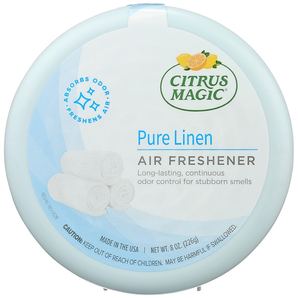 Citrus Magic 616472871 Air Freshener, 8 oz, Pure Linen, 350 sq-ft Coverage Area [SKU: ORG6271704]