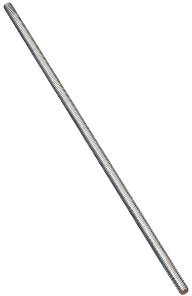 Stanley Hardware N179-325 Threaded Rod, 5/16-18 Thread, 12 in L, A Grade, Steel, Zinc, UNC Thread [SKU: ORG5402888]