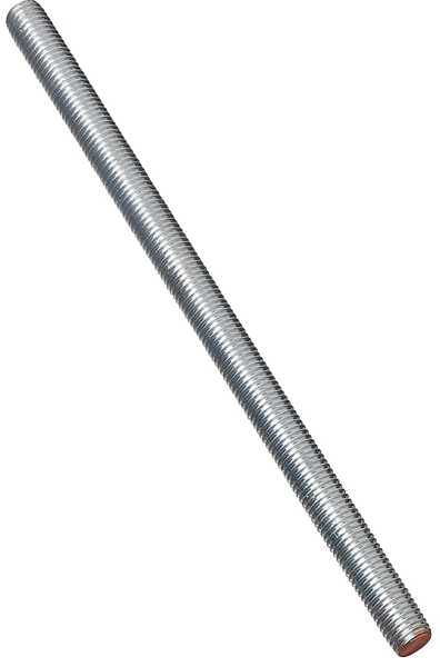 Stanley Hardware N179-465 Threaded Rod, 5/8-11 Thread, 24 in L, A Grade, Steel, Zinc, UNC Thread [SKU: ORG5524236]