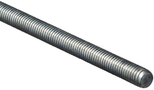 Stanley Hardware N179-614 Threaded Rod, 7/16-14 Thread, 72 in L, A Grade, Steel, Zinc, UNC Thread [SKU: ORG6072292]