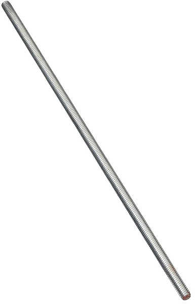Stanley Hardware N179-598 Threaded Rod, 5/16-18 Thread, 72 in L, A Grade, Steel, Zinc, UNC Thread [SKU: ORG6950976]
