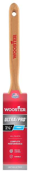 WOOSTER ULTRA/PRO 4175-1 1/2 Paint Brush, 1-1/2 in W, Flat Brush, 2-7/16 in L Bristle, Nylon/Polyester Bristle [SKU: ORG7379050]