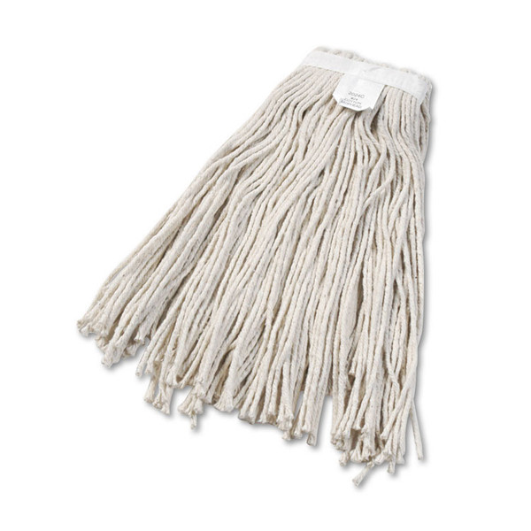 Cut-End Wet Mop Head, Cotton, No. 24, White [SKU: BWK2024CEA]