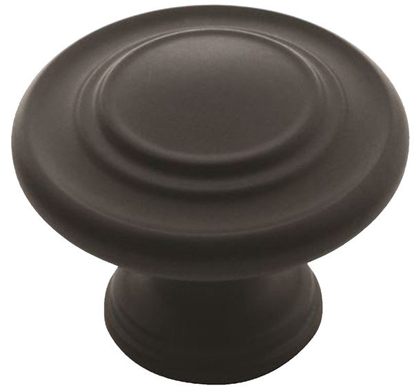 Amerock Inspirations Series BP1586FB Cabinet Knob, 1 in Projection, Zinc, Flat [SKU: ORG3435013]