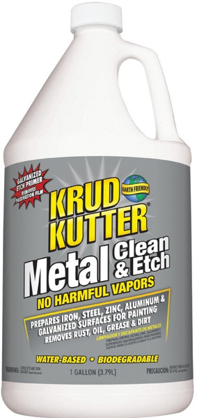 KRUD KUTTER ME014 Metal Clean and Etch, Liquid, Mild, Translucent Orange, 1 gal, Bottle [SKU: ORG1134360]