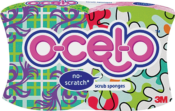 Ocelo 8164-T Scrub Sponge, 3.7 in L, 2.6 in W, 0.8 in Thick [SKU: ORG5270830]