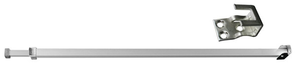 Prime-Line U 9920 Security Bar Lock, Aluminum, Anodized Aluminum, 3/16, 1/8, 1/4 in Thick Door [SKU: ORG1034370]