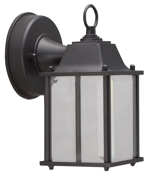 Boston Harbor 0038-WD-BK Outdoor Wall Lantern, 120 V, 6.65 W, LED Lamp, 320 Lumens, 3000 K Color Temp [SKU: ORG7145980]