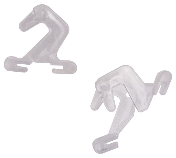 ProSource GB72733-PS Ceiling Track Hook, 1.5 in L, 0.35 in H, PVC, Clear, Wall Mount Mounting [SKU: ORG4034336]