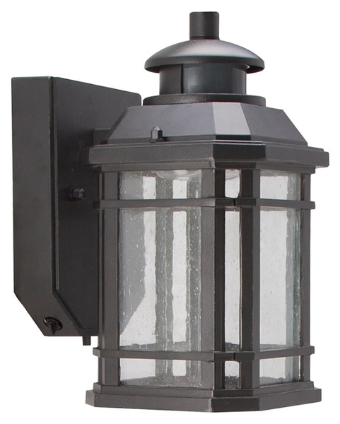 Boston Harbor LED-0214-WD-SE Outdoor Motion Activated Wall Lantern, 120 V, 10.5 W, LED Lamp, 350 Lumens, Black Fixture [SKU: ORG7146012]